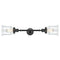 Canton Bath Vanity Light shown in the Matte Black finish with a Clear shade