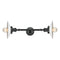Halophane Bath Vanity Light shown in the Matte Black finish with a Matte White Halophane shade