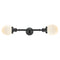 Beacon Bath Vanity Light shown in the Matte Black finish with a Matte White shade
