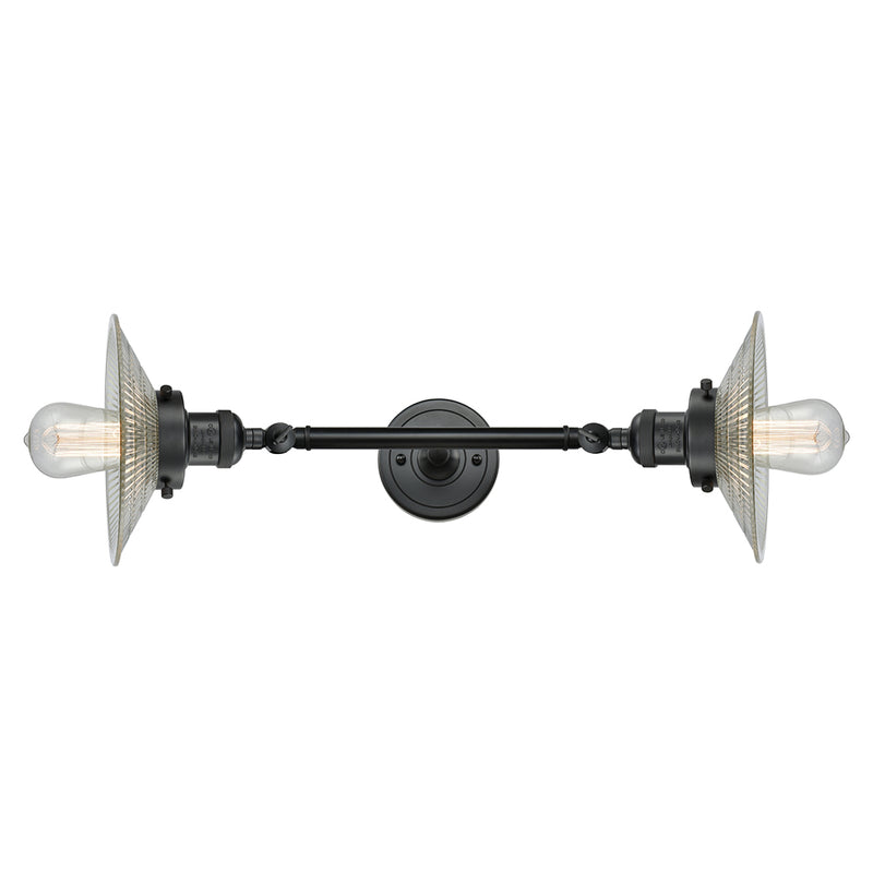 Innovations Lighting Halophane 2 Light Bath Vanity Light Part Of The Franklin Restoration Collection 208L-BK-G2-LED