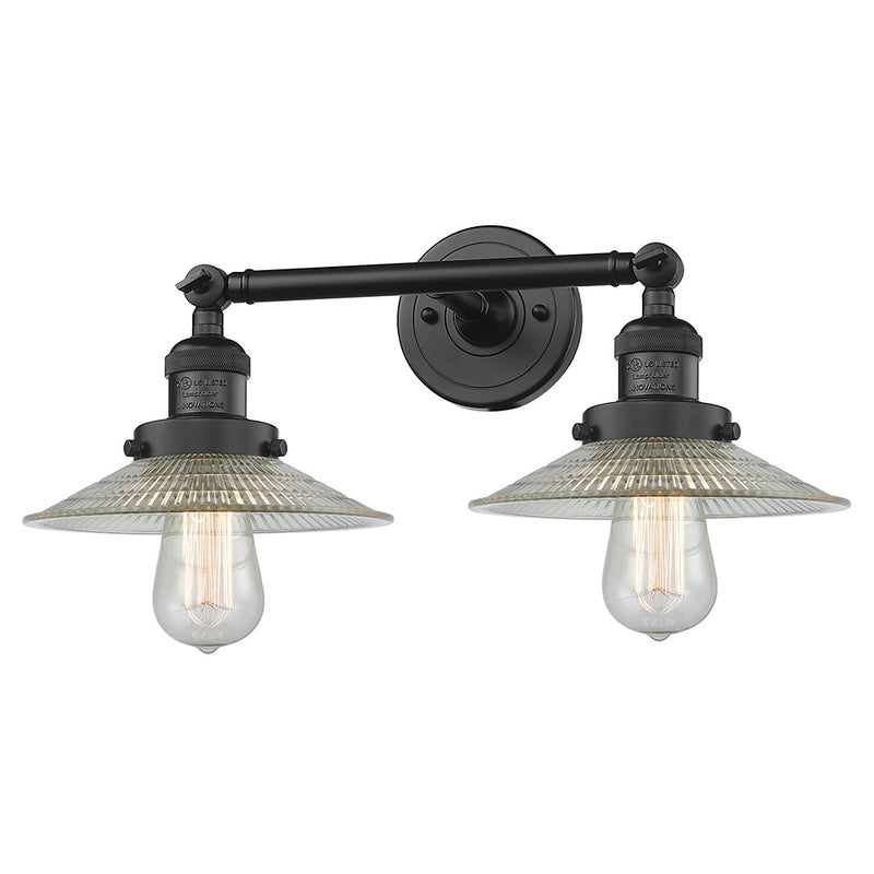Innovations Lighting Halophane 2 Light Bath Vanity Light Part Of The Franklin Restoration Collection 208L-BK-G2-LED
