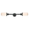Dover Bath Vanity Light shown in the Matte Black finish with a Matte White shade