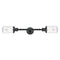 Dover Bath Vanity Light shown in the Matte Black finish with a Clear shade