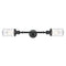 Dover Bath Vanity Light shown in the Matte Black finish with a Seedy shade
