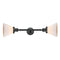 Cone Bath Vanity Light shown in the Matte Black finish with a Matte White shade