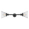 Cone Bath Vanity Light shown in the Matte Black finish with a Clear shade