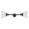 Cone Bath Vanity Light shown in the Matte Black finish with a Seedy shade