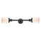 Bell Bath Vanity Light shown in the Matte Black finish with a Matte White shade