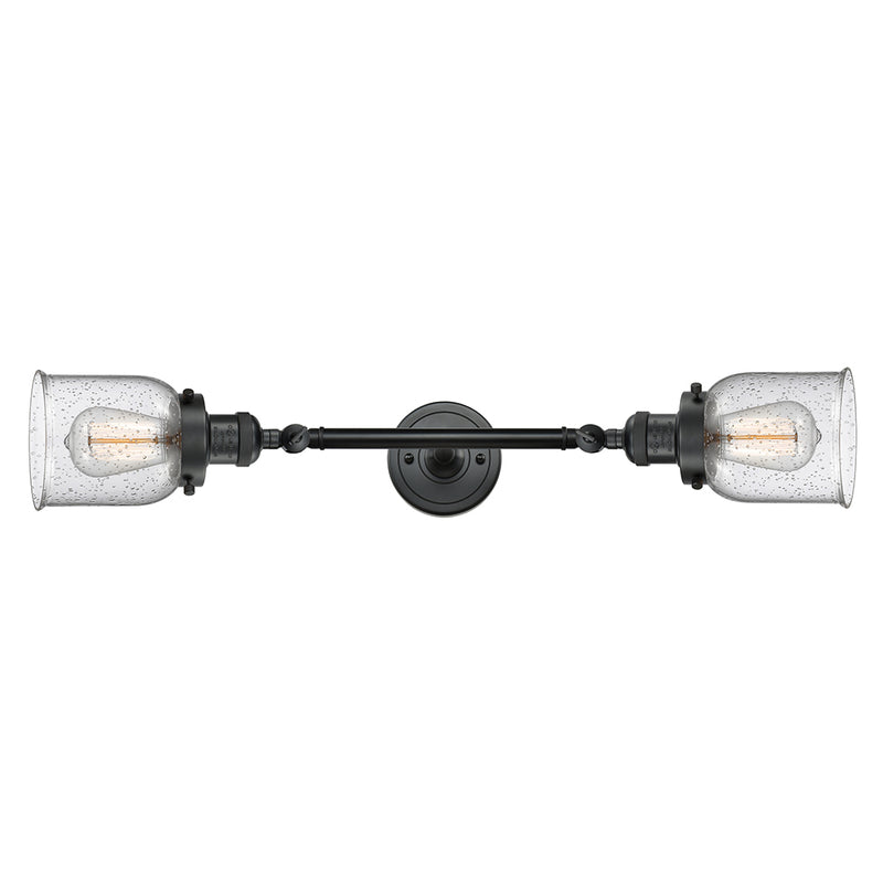 Innovations Lighting Small Bell 2 Light Bath Vanity Light Part Of The Franklin Restoration Collection 208L-BK-G54-LED