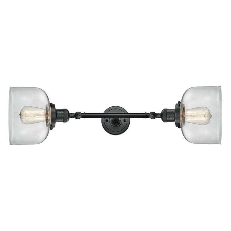 Innovations Lighting Large Bell 2 Light Bath Vanity Light Part Of The Franklin Restoration Collection 208L-BK-G72-LED