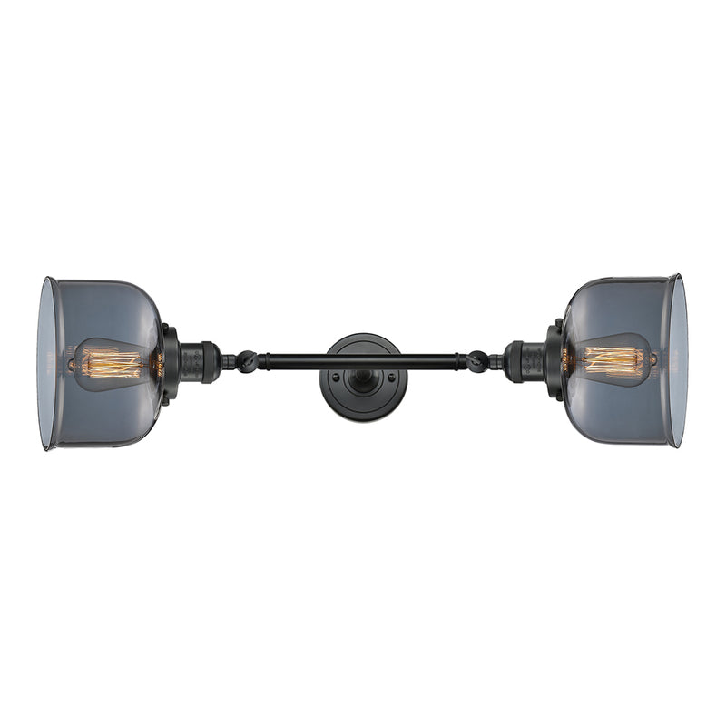 Innovations Lighting Large Bell 2 Light Bath Vanity Light Part Of The Franklin Restoration Collection 208L-BK-G73