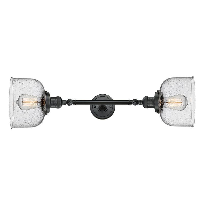 Innovations Lighting Large Bell 2 Light Bath Vanity Light Part Of The Franklin Restoration Collection 208L-BK-G74-LED