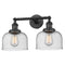 Innovations Lighting Large Bell 2 Light Bath Vanity Light Part Of The Franklin Restoration Collection 208L-BK-G74-LED