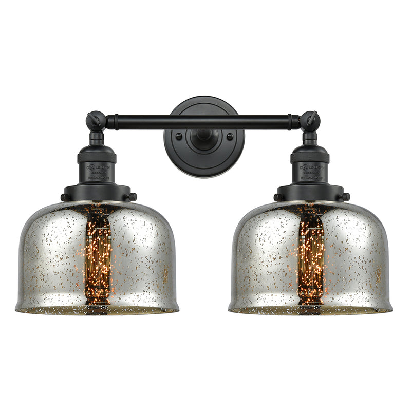 Innovations Lighting Large Bell 2 Light Bath Vanity Light Part Of The Franklin Restoration Collection 208L-BK-G78-LED