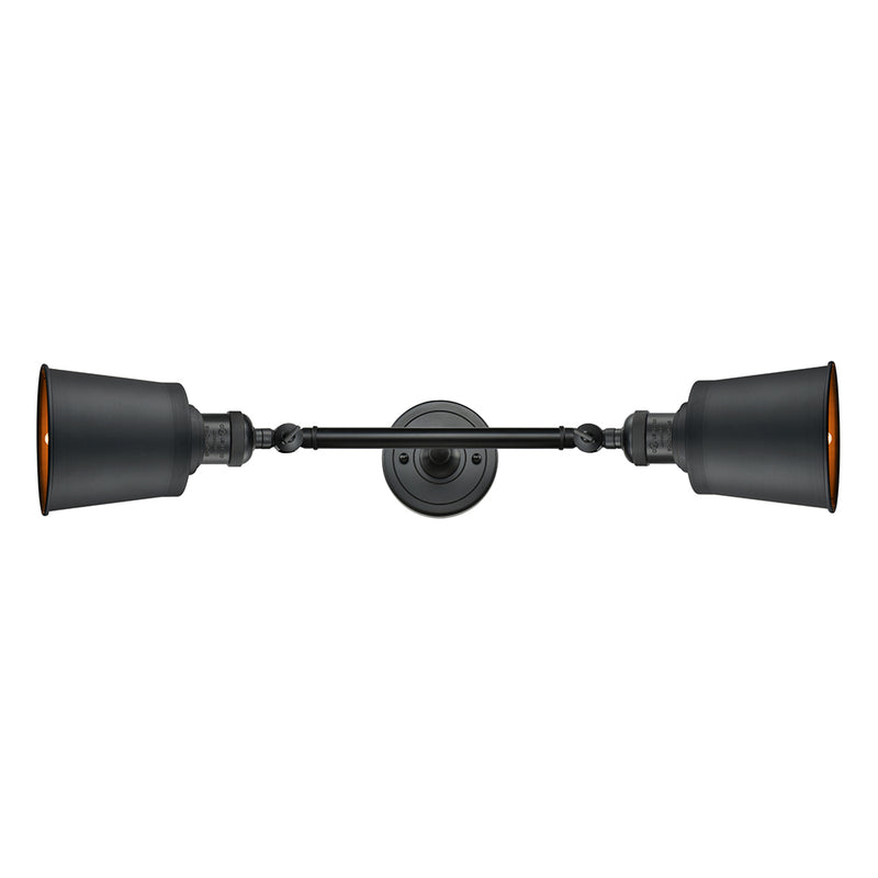 Innovations Lighting Addison 2 Light Bath Vanity Light Part Of The Franklin Restoration Collection 208L-BK-M9-BK