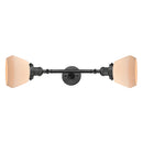 Fulton Bath Vanity Light shown in the Oil Rubbed Bronze finish with a Matte White shade