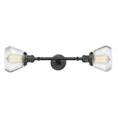 Fulton Bath Vanity Light shown in the Oil Rubbed Bronze finish with a Clear shade