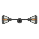 Fulton Bath Vanity Light shown in the Oil Rubbed Bronze finish with a Plated Smoke shade