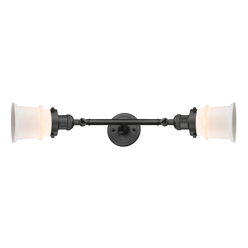 Innovations Lighting Small Canton 2 Light Bath Vanity Light Part Of The Franklin Restoration Collection 208L-OB-G181S-LED