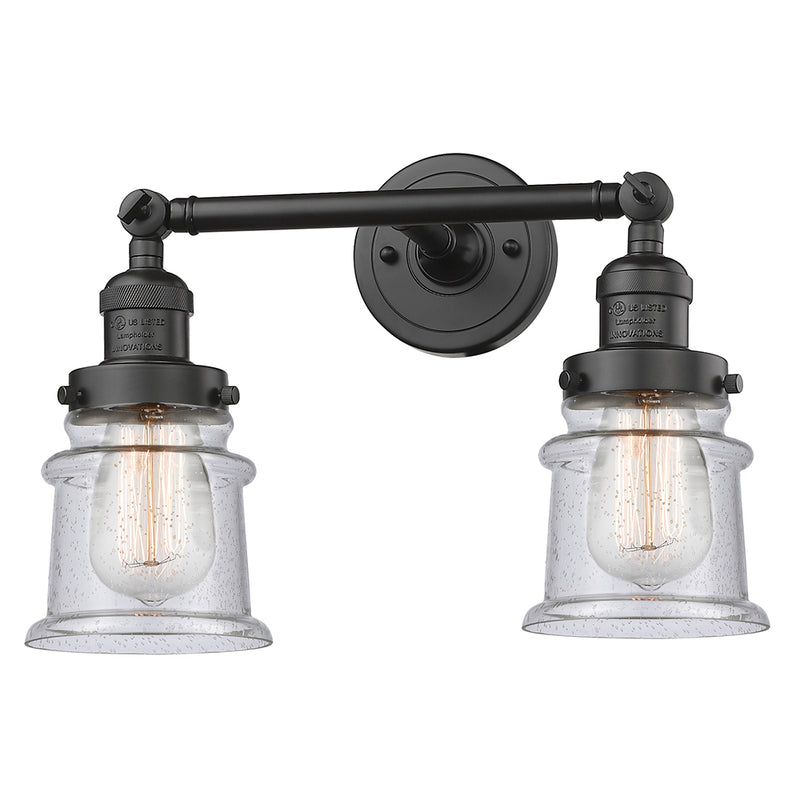 Innovations Lighting Small Canton 2 Light Bath Vanity Light Part Of The Franklin Restoration Collection 208L-OB-G184S