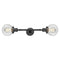 Beacon Bath Vanity Light shown in the Oil Rubbed Bronze finish with a Clear shade