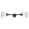 Cone Bath Vanity Light shown in the Oil Rubbed Bronze finish with a Matte White shade