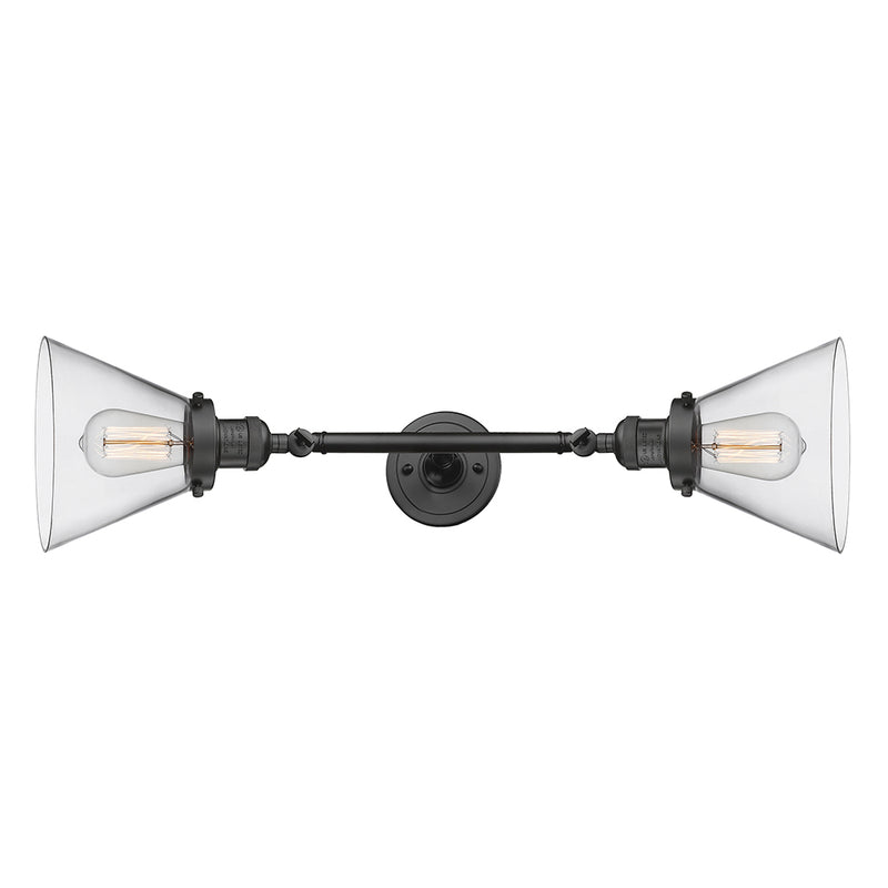 Innovations Lighting Large Cone 2 Light Bath Vanity Light Part Of The Franklin Restoration Collection 208L-OB-G42-LED