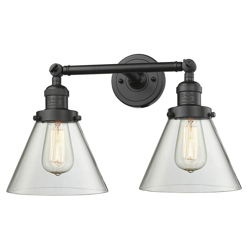 Innovations Lighting Large Cone 2 Light Bath Vanity Light Part Of The Franklin Restoration Collection 208L-OB-G42-LED