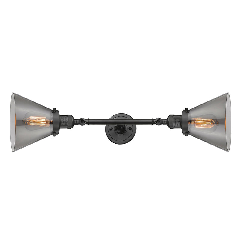 Innovations Lighting Large Cone 2 Light Bath Vanity Light Part Of The Franklin Restoration Collection 208L-OB-G43