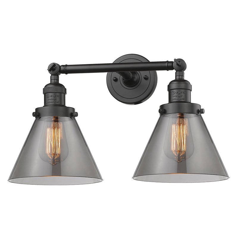 Innovations Lighting Large Cone 2 Light Bath Vanity Light Part Of The Franklin Restoration Collection 208L-OB-G43