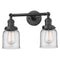 Innovations Lighting Small Bell 2 Light Bath Vanity Light Part Of The Franklin Restoration Collection 208L-OB-G52-LED