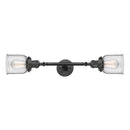 Bell Bath Vanity Light shown in the Oil Rubbed Bronze finish with a Clear shade