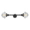 Oxford Bath Vanity Light shown in the Oil Rubbed Bronze finish with a Clear shade