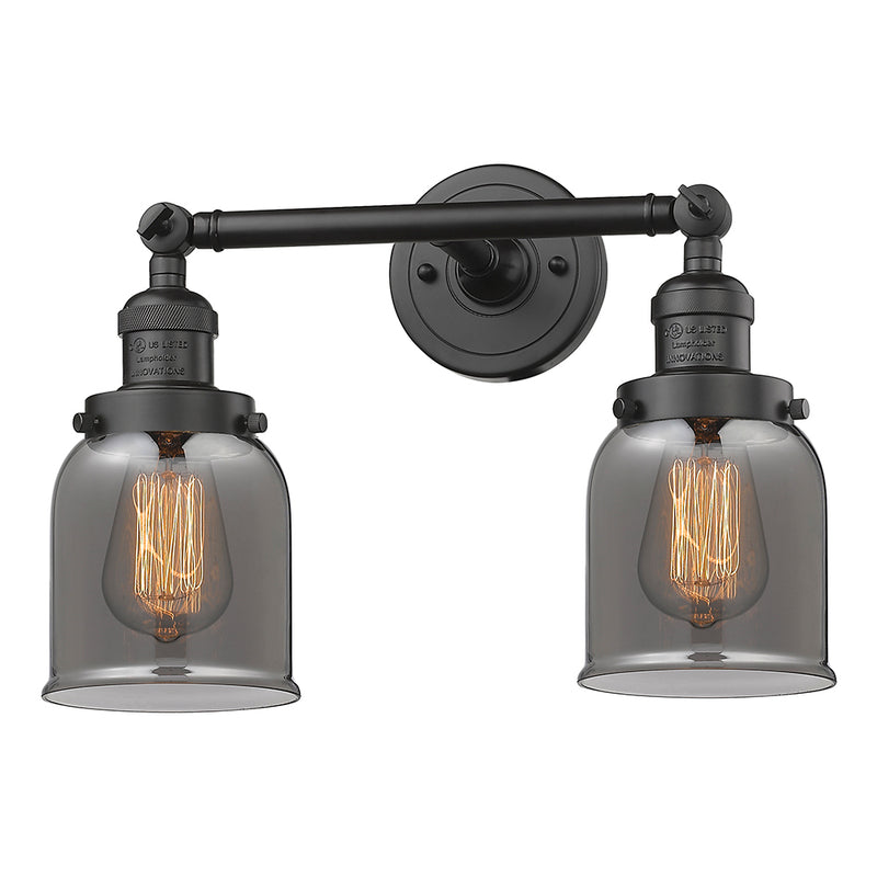 Innovations Lighting Small Bell 2 Light Bath Vanity Light Part Of The Franklin Restoration Collection 208L-OB-G53-LED