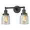 Innovations Lighting Small Bell 2 Light Bath Vanity Light Part Of The Franklin Restoration Collection 208L-OB-G54