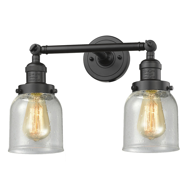 Innovations Lighting Small Bell 2 Light Bath Vanity Light Part Of The Franklin Restoration Collection 208L-OB-G54-LED