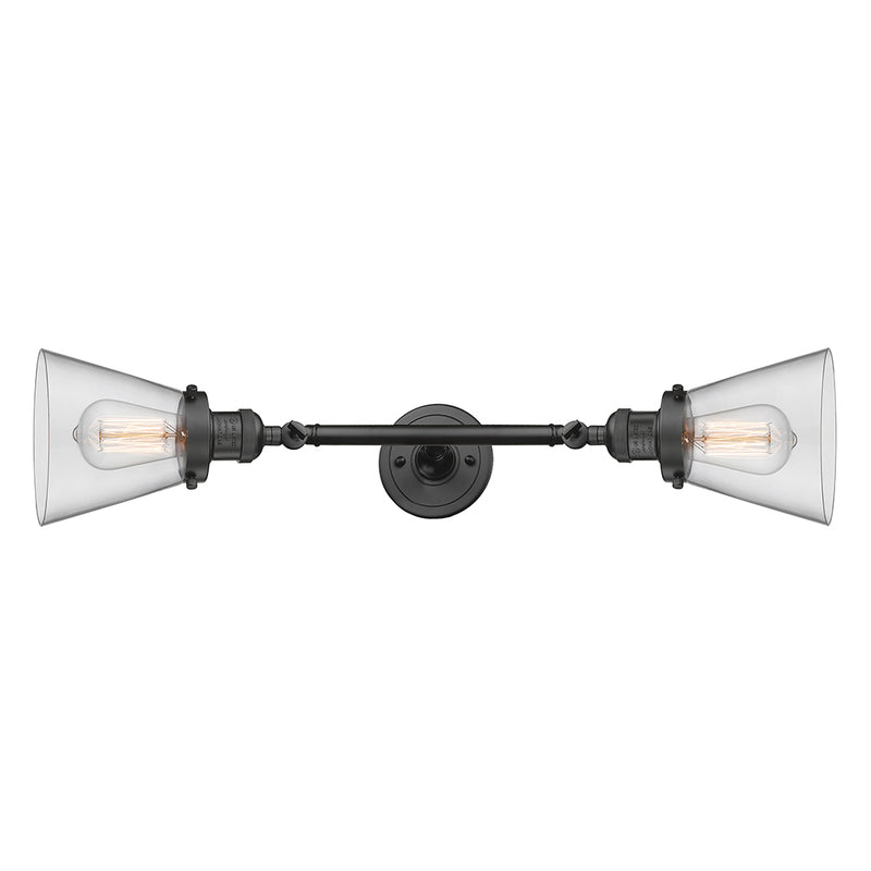 Innovations Lighting Small Cone 2 Light Bath Vanity Light Part Of The Franklin Restoration Collection 208L-OB-G62