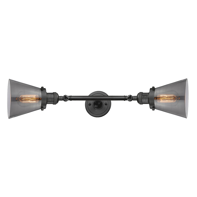 Innovations Lighting Small Cone 2 Light Bath Vanity Light Part Of The Franklin Restoration Collection 208L-OB-G63