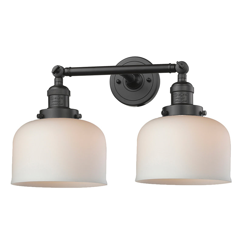 Innovations Lighting Large Bell 2 Light Bath Vanity Light Part Of The Franklin Restoration Collection 208L-OB-G71