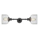 Bell Bath Vanity Light shown in the Oil Rubbed Bronze finish with a Clear shade