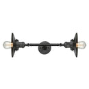 Railroad Bath Vanity Light shown in the Oil Rubbed Bronze finish with a Oil Rubbed Bronze shade