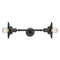 Railroad Bath Vanity Light shown in the Oil Rubbed Bronze finish with a Oil Rubbed Bronze shade