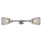 Chatham Bath Vanity Light shown in the Polished Chrome finish with a Clear shade