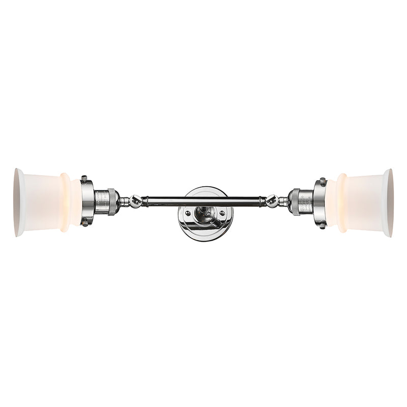 Innovations Lighting Small Canton 2 Light Bath Vanity Light Part Of The Franklin Restoration Collection 208L-PC-G181S-LED