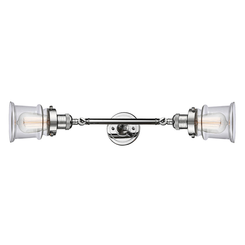 Innovations Lighting Small Canton 2 Light Bath Vanity Light Part Of The Franklin Restoration Collection 208L-PC-G182S