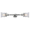 Canton Bath Vanity Light shown in the Polished Chrome finish with a Seedy shade