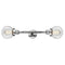 Beacon Bath Vanity Light shown in the Polished Chrome finish with a Clear shade