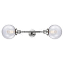 Beacon Bath Vanity Light shown in the Polished Chrome finish with a Seedy shade