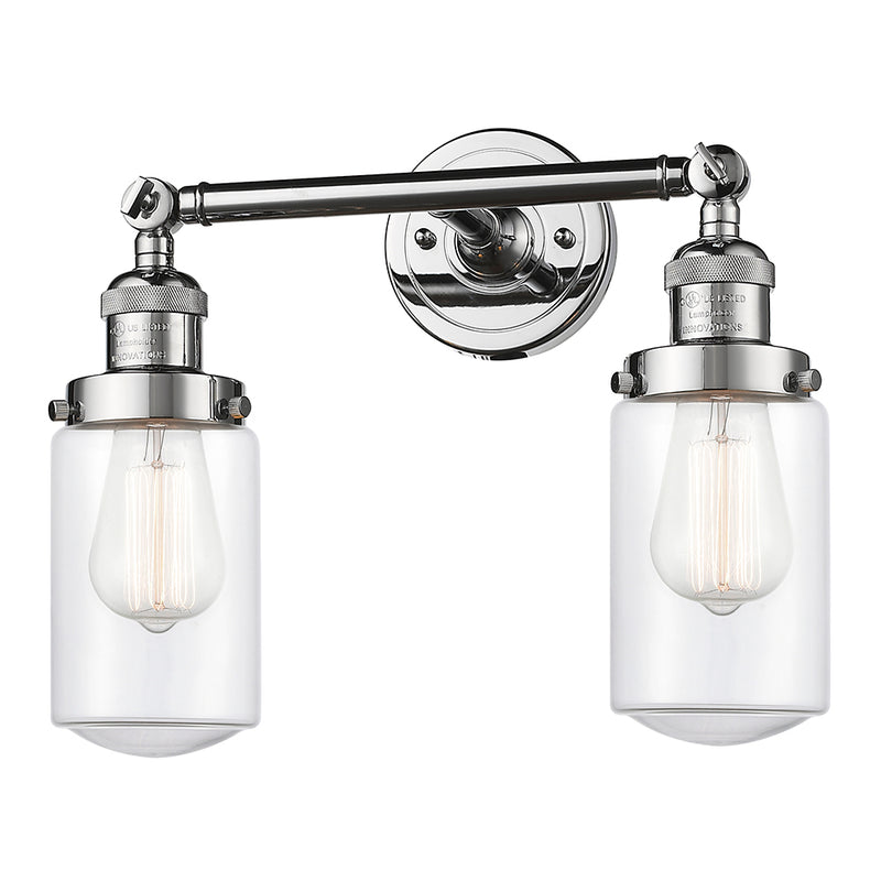 Innovations Lighting Dover 2 Light Bath Vanity Light Part Of The Franklin Restoration Collection 208L-PC-G312-LED