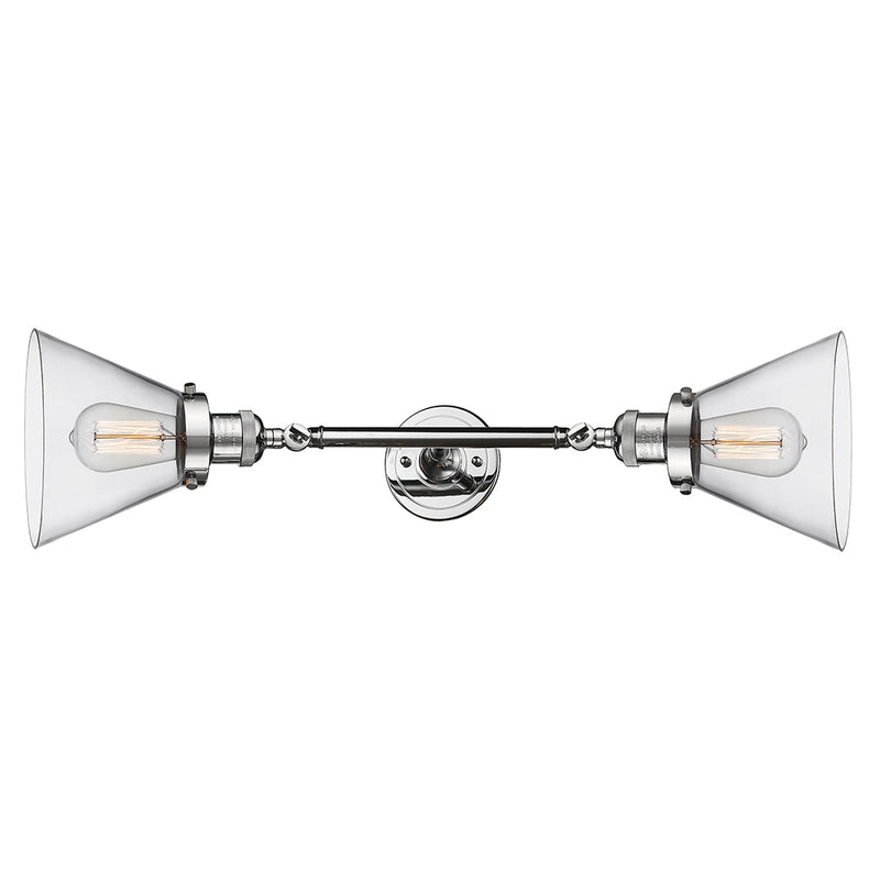 Innovations Lighting Large Cone 2 Light Bath Vanity Light Part Of The Franklin Restoration Collection 208L-PC-G42-LED